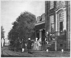 Gildemeester family near their summer home in Watergraafsmeer by Jan Gerard Waldorp