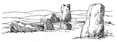 Tomnaverie stone circle sketch by Frederick Coles 1905