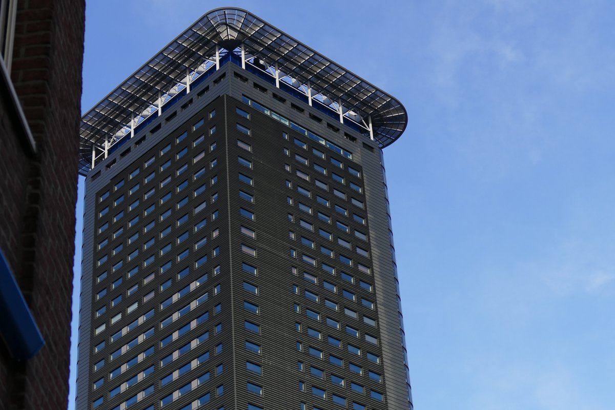 The Hague Tower in Den Haag, Netherlands on a clear day