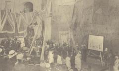Governor Arthur Borton laying the foundation stone of Victoria Gate in Valletta on 27 May 1884