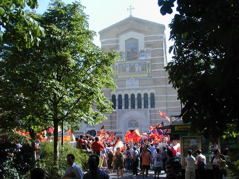 Church of St. Mary Liberator in Rome Testaccio during feast day June 2001