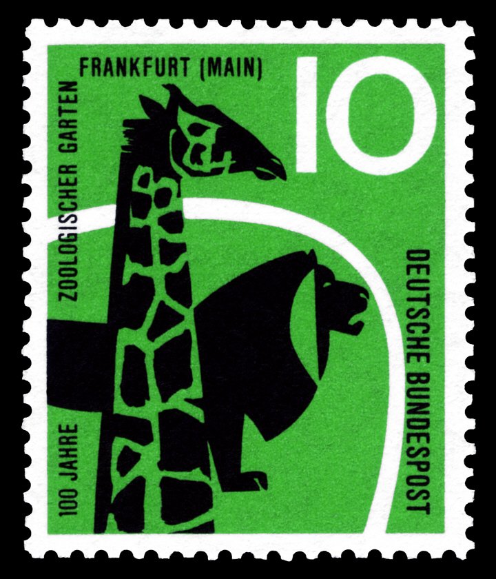 Historic entrance of Frankfurt Zoological Garden celebrating 100 years