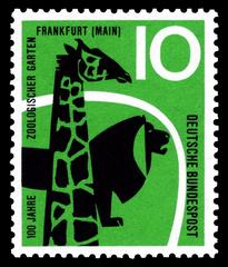 Historic entrance of Frankfurt Zoological Garden celebrating 100 years