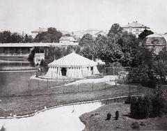 Kamelzelt with camels at Frankfurt Zoo in 1878