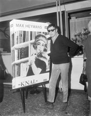 Presentation of Max Heymans book 'Knal' at Nieuwe de La Mar Theater Amsterdam with books and theater setting