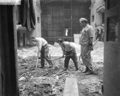 Hollandse Schouwburg in Amsterdam being set up as a memorial place on September 19, 1960