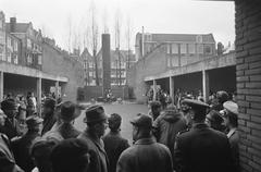 Annual memorial event for Nazi victims at the Hollandsche Schouwburg in Amsterdam organized by Jewish youth and student organizations on April 15, 1969