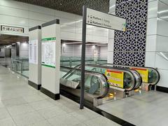Tun Razak Exchange MRT Station concourse area in Kuala Lumpur with modern architecture and commuters