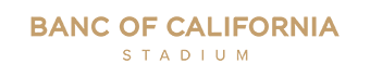 Banc of California Stadium wordmark logo in black