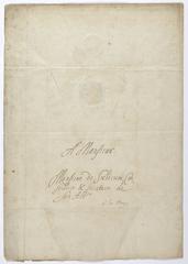 Historic letter from Johan Maurits to Constantijn Huygens showing exterior view