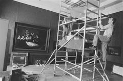 Final restoration work on Mauritshuis museum in The Hague on May 25, 1987