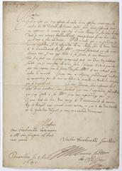 Handwritten letter from Johan Maurits to Constantijn Huygens inside view