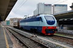 Locomotive E.402.172 in Treni Turistici Italiani livery at Genova Brignole station on June 10, 2024