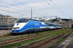 Intercity train 674 arriving at Genova Brignole station on April 15, 2024