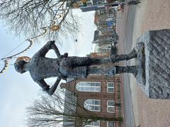Amsterdam Lieverdje statue on Spui before being run over again in 2024