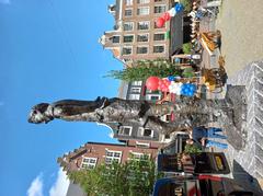 Het Lieverdje statue in Amsterdam after repair, March-June 2024