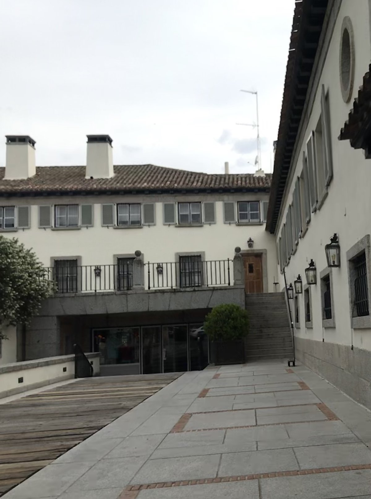 Partial view of the main country house and club store at Real Club de la Puerta de Hierro in Madrid