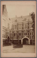 Historic courtyard view of the Oost-Indisch Huis, Oude Hoogstraat 24, Amsterdam, late 19th century