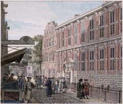 Historic Oost-Indisch Huis building at Oude Hoogstraat 24 in Amsterdam