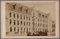 View of the new wing at Kloveniersburgwal of the Oost-Indisch Huis in Amsterdam, designed by architect C.H. Peters, circa 1890-1898
