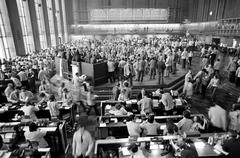 Traders working at Chicago Board of Trade on May 31, 1973