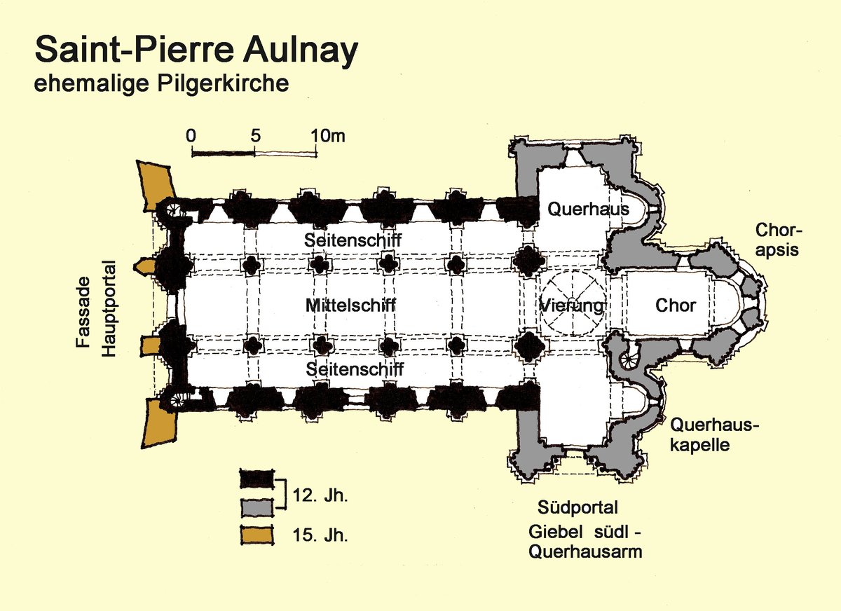 Hand-drawn sketch map of Aulnay town layout