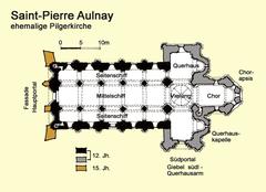 Hand-drawn sketch map of Aulnay town layout