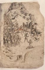 Medieval manuscript illustration of the Battle of Bannockburn from Scotichronicon