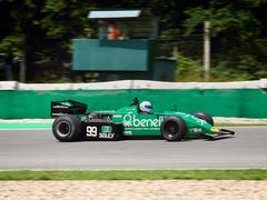 F1 cars racing at Brno Grand Prix Revival event