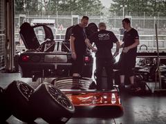 Formula 1 cars racing at Brno Circuit during Grand Prix revival event