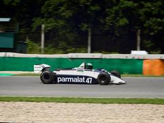 Formula 1 cars racing at Brno Grand Prix circuit