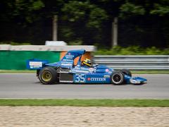 Formula 1 cars racing on Brno Grand Prix track