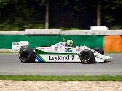 Formula 1 cars racing at Brno Grand Prix revival event