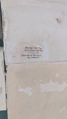 Poster showing contact details of the last letter writer at Saigon Post Office