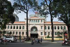 Modern building next to Notre Dame Cathedral in Ho Chi Minh City