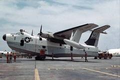 U.S. Navy Martin SP-5B Marlin aircraft of Patrol Squadron VP-50 on ramp at Naval Station Sangley Point in 1966