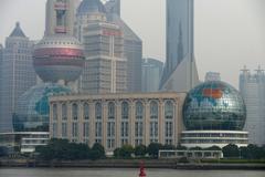 Oriental Pearl Tower and Shanghai International Conference Center in Shanghai China