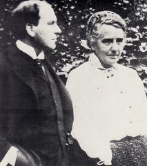 Louise Dumont and Gustav Lindemann in garden at villa Drengenburg, Urdenbach