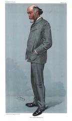 Caricature of physicist and writer Oliver Joseph Lodge