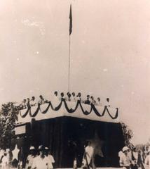 President Ho Chi Minh reading the Declaration of Independence at Ba Dinh Square on September 2, 1945