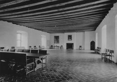 Renovated interior of Rikssalen at Västerås Castle showing elegant historic decor