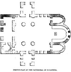 Ground plan of the Church of Pizounda architectural layout