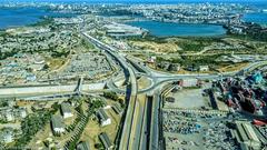 View of Mombasa city skyline from Mariakani interchange