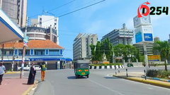 View of Mombasa city center from the Mombasa Tusks