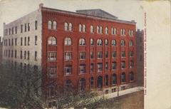 The Moody Bible Institute main building in Chicago with classical architecture