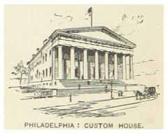 Vintage photograph of Custom House in Philadelphia, Pennsylvania, 1891