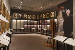 Portrait Gallery with Gold-Framed Paintings and Charles Willson Peale Image