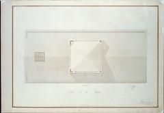 Roof plan of the 2nd Bank of the United States building in Philadelphia
