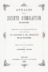Cover of Annales de la Société d'Emulation Bruges volume 56 1906