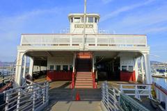 Eureka historic ship docked at Hyde Street Pier in San Francisco California